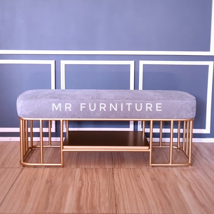 Sofa Bench Modern Classic Kaki Besi Finishing Gold Cm Meja Marmer