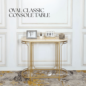 Console Table Classic Top Marmer Cream Kaki Besi Gold 100 x 40 x 80 Cm, Meja Konsul Marmer Classic Minimalis