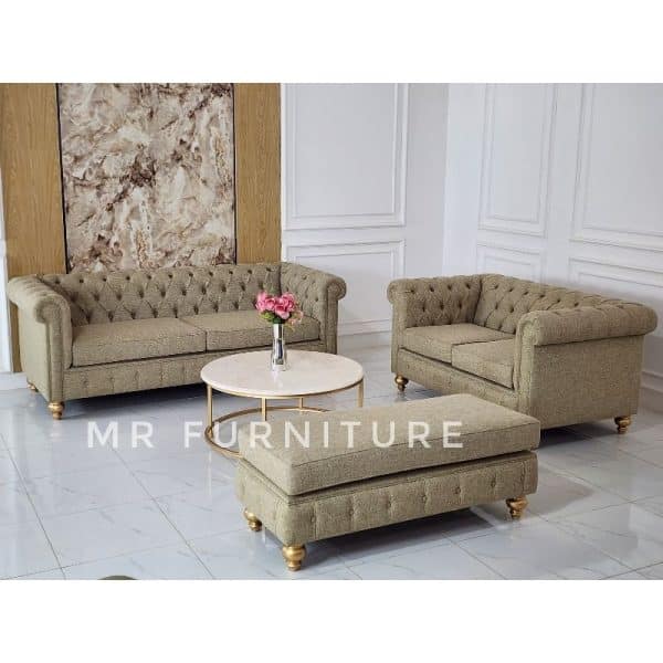 kursi sofa tamu set meja marmer chesterfield