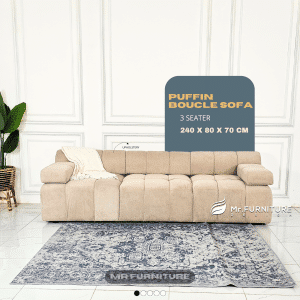 Sofa Boucle 3 Seater 240 x 80 x 70 Cm, Sofa Custom Minimalis Modern
