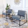 set kursi sofa dan coffee table marmer krem