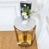 side table stalaktit stainless marmer carrara ambalan stainless gold
