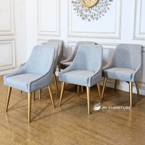 kursi makan modern minimalis kayu gold 55x65x93 cm, dining chair untuk ruang makan cocok untuk berbagai tema ruangan