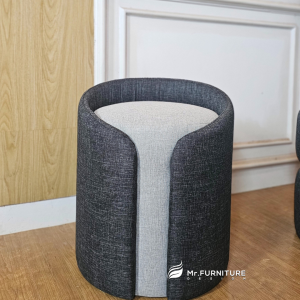 kursi sofa stool modern industrial bulat d 45 t 55 cm, stool sofa untuk meja rias dan bersantai unik