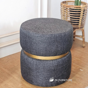 kursi sofa stool modern industrial bulat d 45 t 55 cm, stool sofa untuk meja rias dan bersantai unik