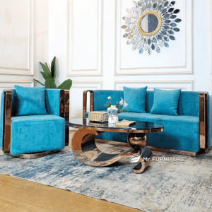 set sofa tamu elegan stainless rosegold meja unik top marmer hitam, set tamu modern elegan meja bola davinchi sofa arm 120 x 60 x 45 cm