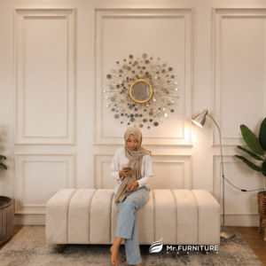 Strips Bench Minimalis Solid Wood Natural Aesthetic