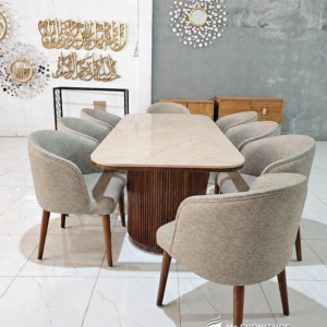 Salur Solid Teak Wood Dining Table Set Natural Warm 200 X 100 75 CM